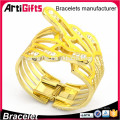 Custom design metal vitality enamel bracelet bangle